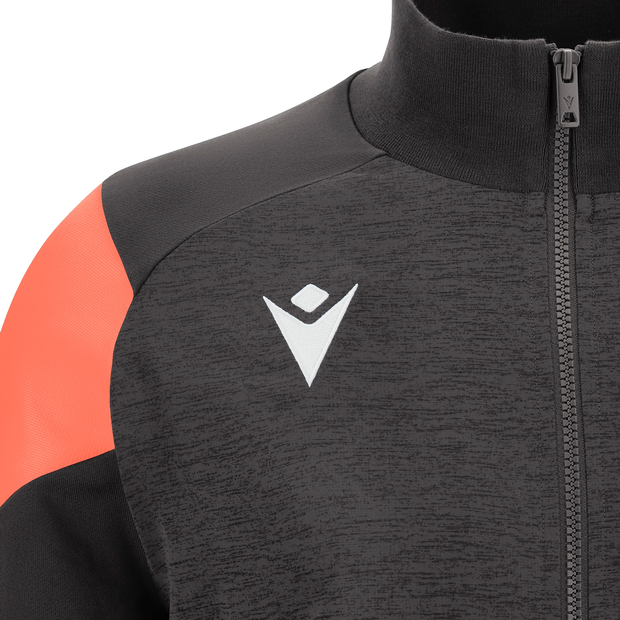 PROMETHEUS ζακέτα φόρμας με φερμουάρ ANTHRACITE/NEON CORAL
