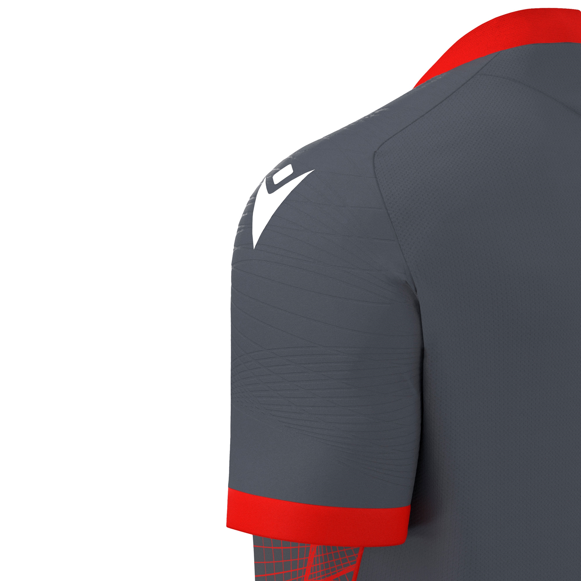 WYVERN ECO κοντομάνικη φανέλα αγώνα ANTHRACITE/RED